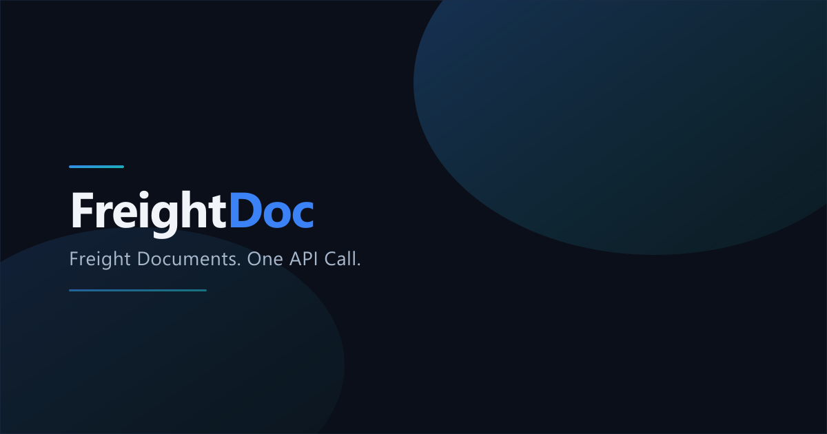 How to Generate a Bill of Lading via API - FreightDoc